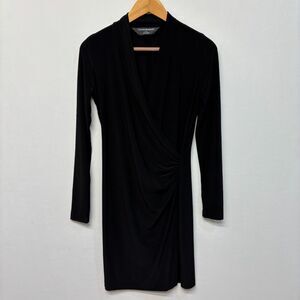 Norma Kamali Women Long Sleeve Dress Size Medium Black Polyester Blend D018 -30